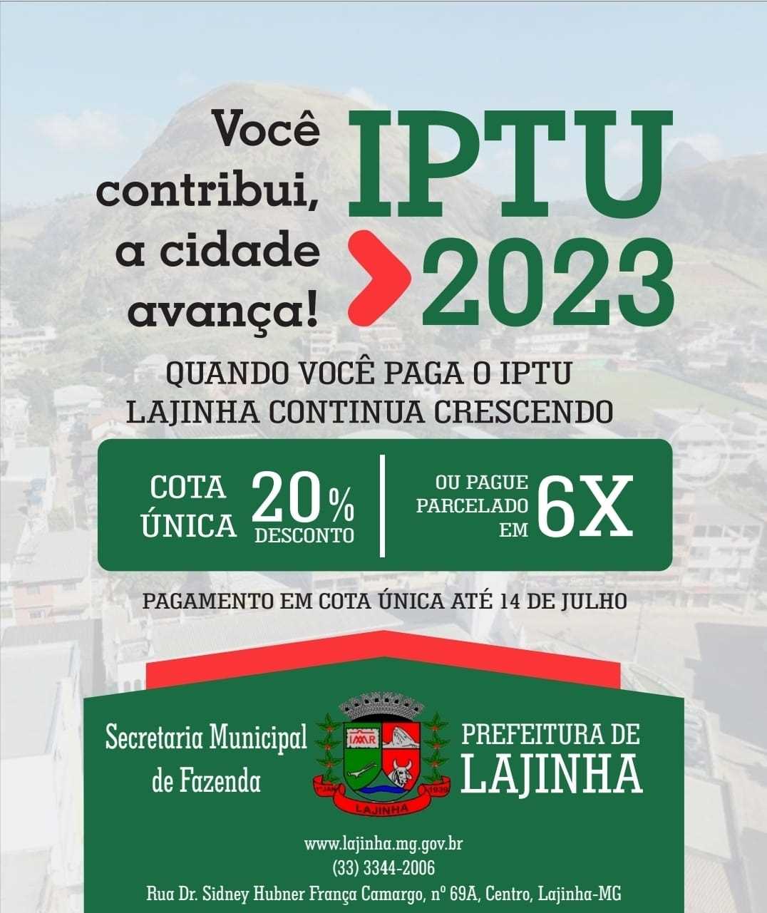 Prefeitura Municipal De Lajinha IPTU 2023